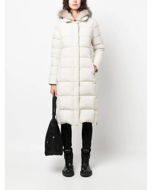 Moorer White Zagarakn Padded Coat