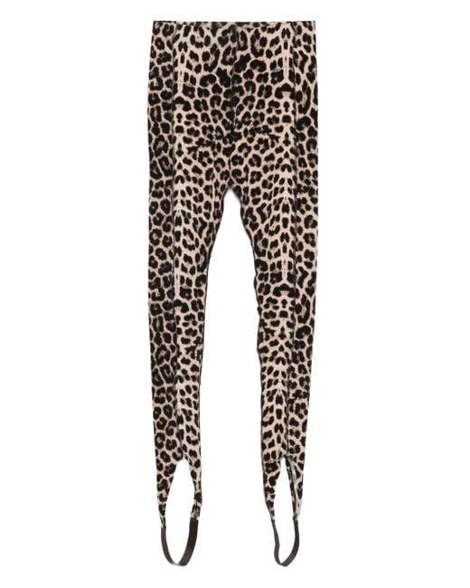 Leggings Leopardati di Baserange in Black
