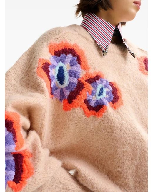 Essentiel Antwerp Pink Impossible1 Pullover Mit Stickerei