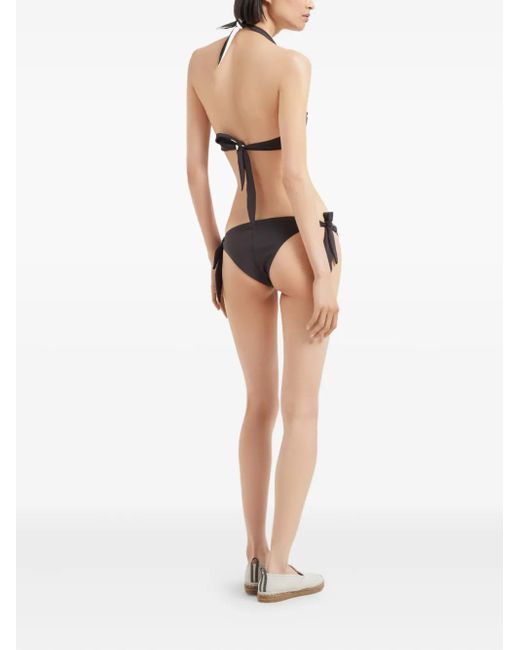 Bas De Bikini À Détails Noués Brunello Cucinelli en coloris Black
