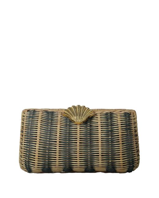 Poolside Gray Classica Woven Clutch Bag