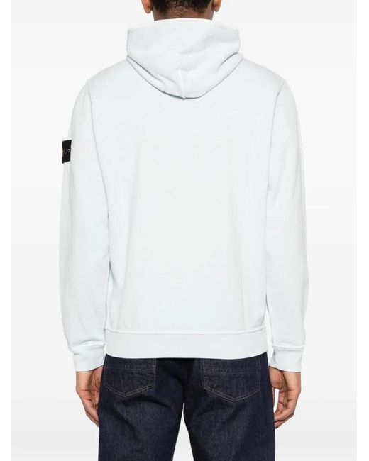 Stone Island メンズ ホワイト ロゴ パーカー 【公式通販】