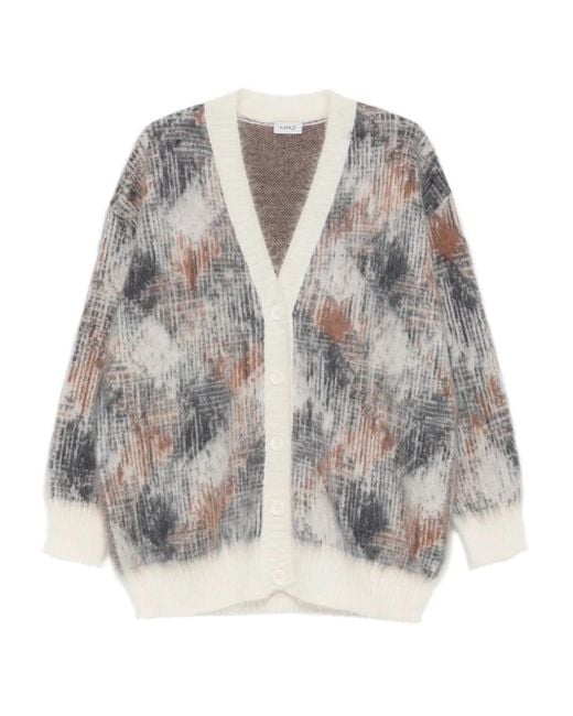 Mrz Vest Met Abstract Patroon En Knoop in het Gray
