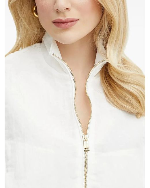Guess Black Florie Zip-Fastening Drawstring Jacket