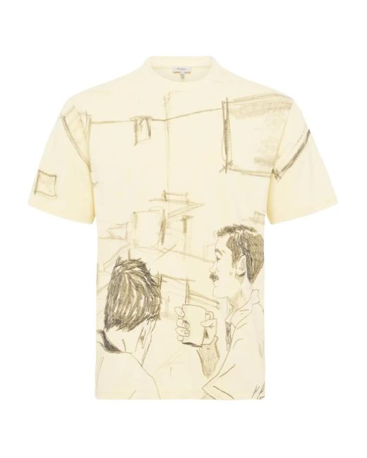 J.W. Anderson Café Scene T-Shirt in Natural für Herren