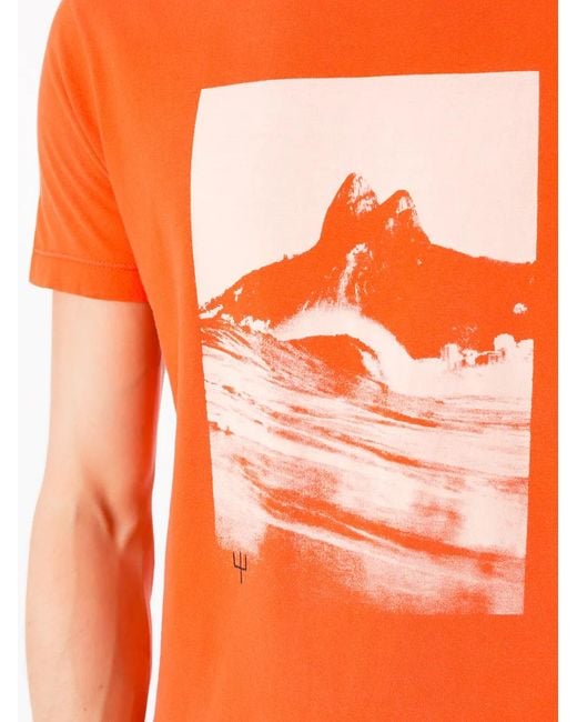 Osklen T-Shirt Mit Grafischem Print in Orange für Herren