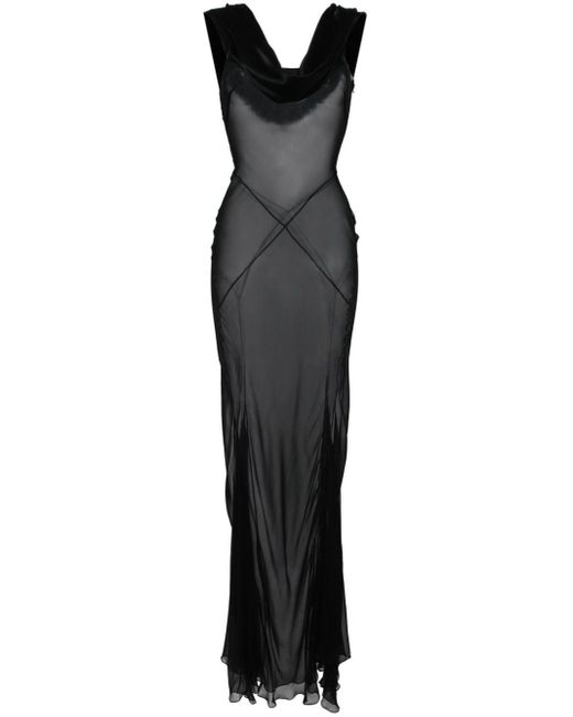 Kiki de Montparnasse Black Silk-chiffon Tank Dress