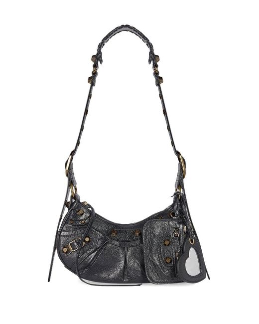Balenciaga Leather Xs Le Cagole Shoulder Bag in Black | Lyst Australia