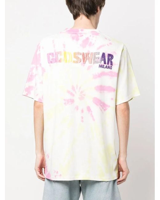 Gcds Pink T-shirt With Tie-dye Print for men