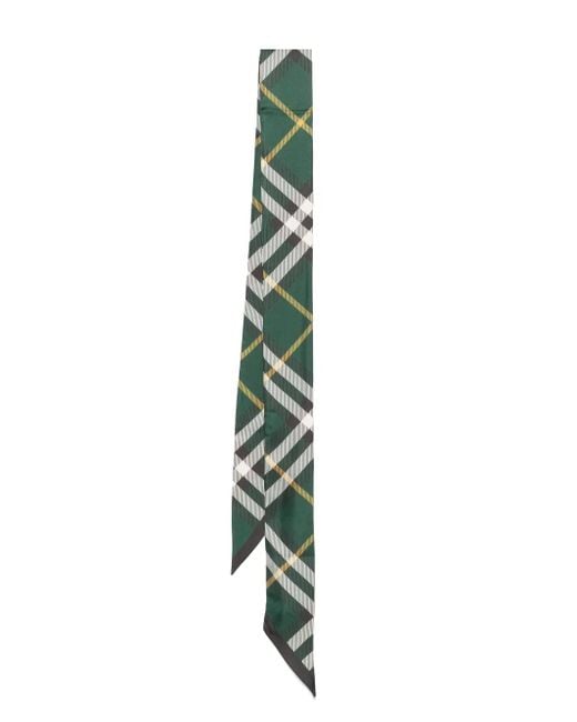 Burberry チェック スカーフ Green