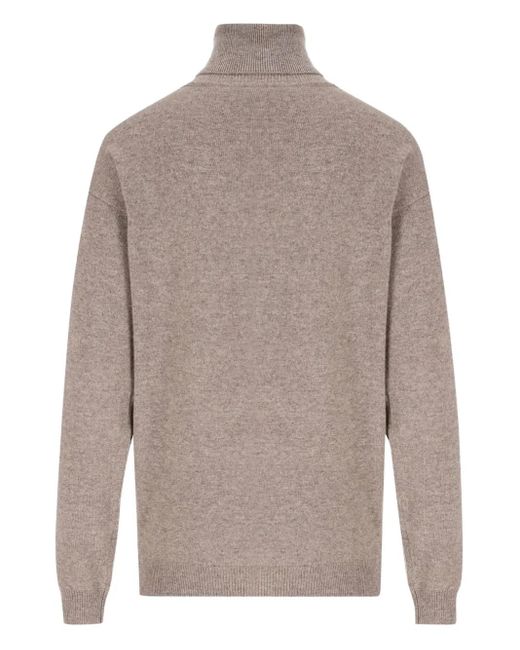 Saint Laurent Gray Turtleneck Cashmere Sweater