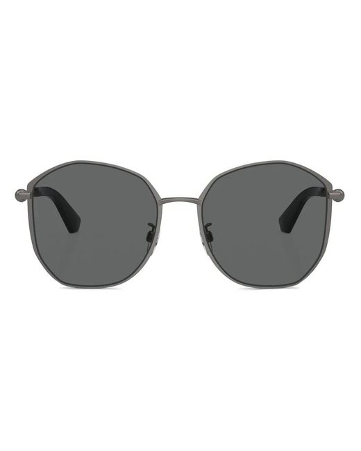 Burberry Gray Geometric-Frame Sunglasses