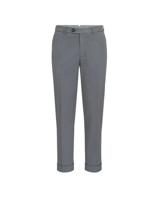 Brunello Cucinelli Gray Garment-Dyed Italian-Fit Trousers for men