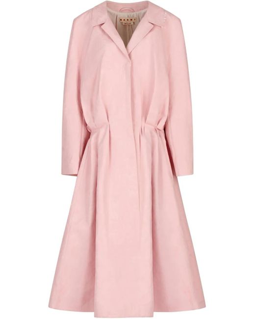 Manteau Duster En Coton Marni en coloris Pink