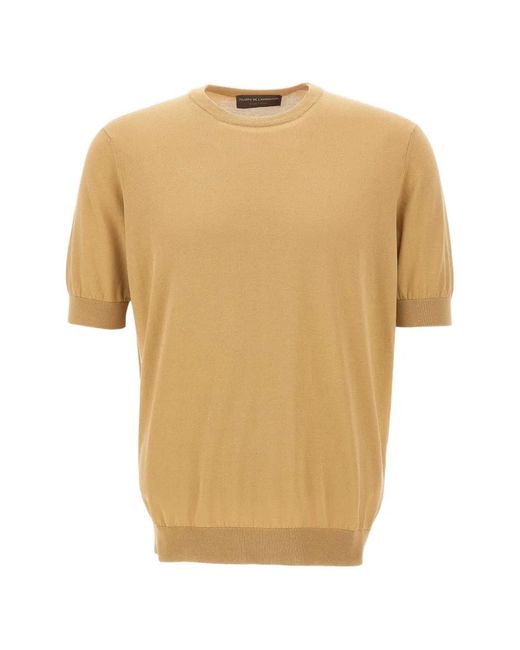 FILIPPO DE LAURENTIIS Natural Cotton T-Shirt for men