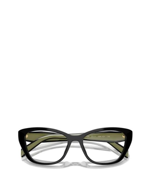 Prada Black Lunettes De Vue À Monture Papillon