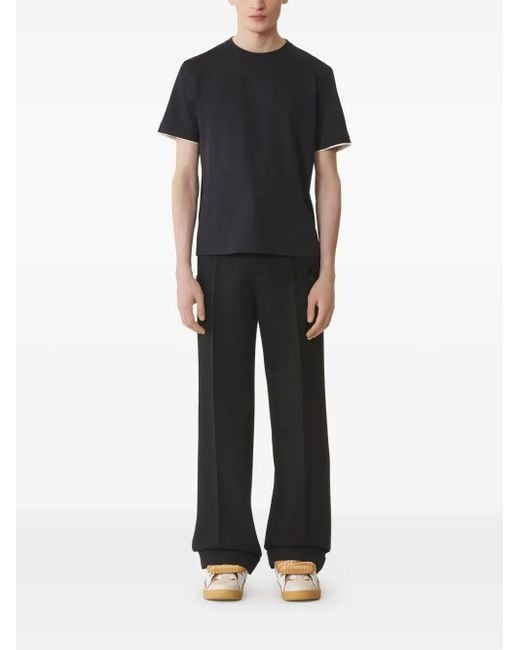 Lanvin Black Button-Details Trousers for men