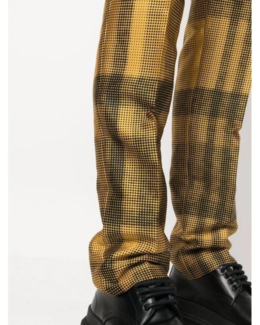 Moschino Natural Check-Pattern Tapered Trousers for men