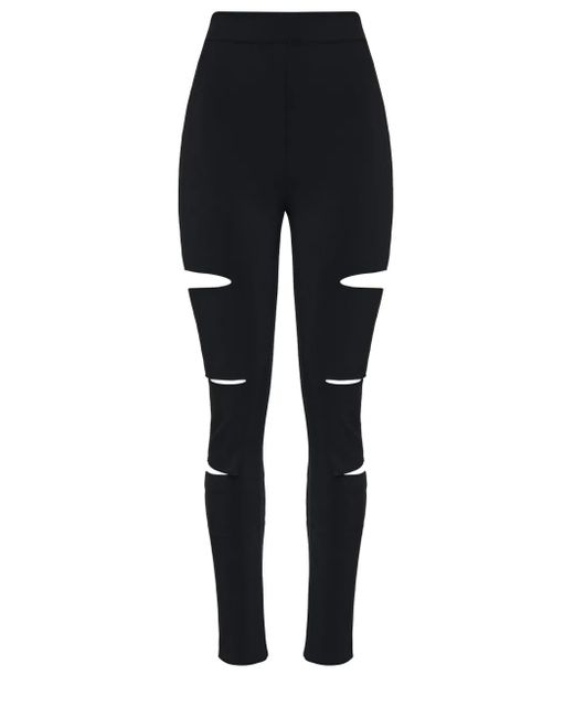 Gloria Coelho Black Leggings Mit Cut-Outs