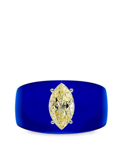 SOLO for Diamonds Blue Marquise-Cut Diamond Ring