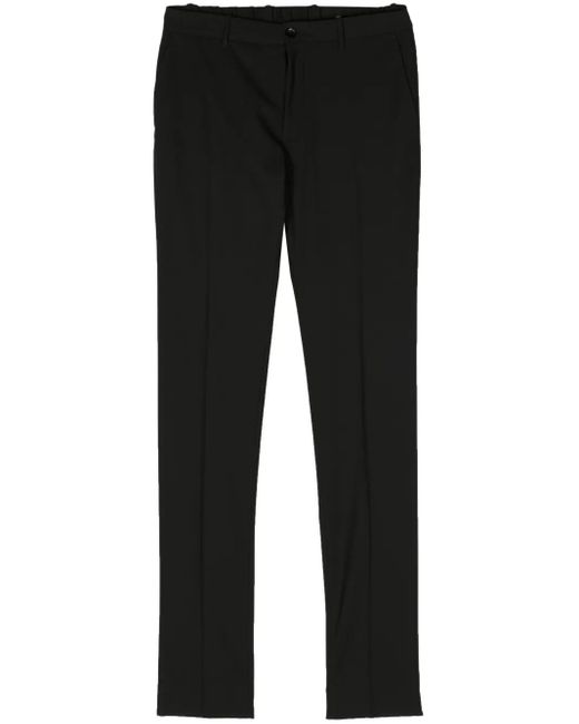 Incotex Black Internal-Drawstring Tailored Trousers for men
