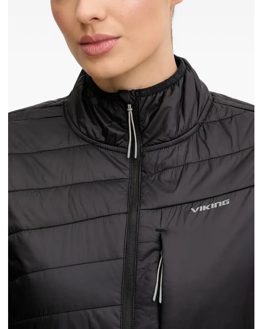 Viking Black Zemu Quilted Panelled Jacket