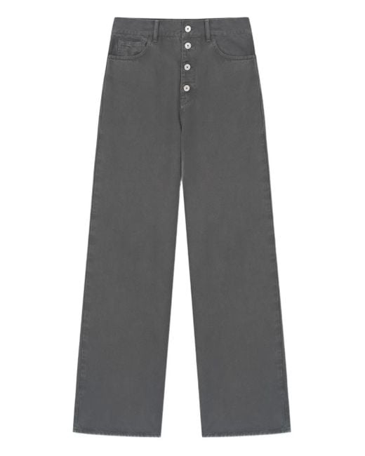 Pantalones anchos con cierre de botón Aeron de color Gray