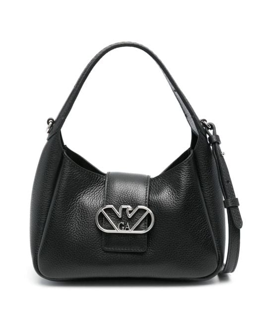 Mini sac à plaque logo Emporio Armani en coloris Black