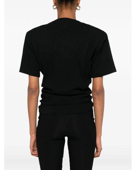 Magda Butrym Black Knot-Detail T-Shirt