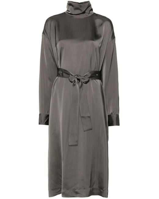 Fabiana Filippi Gray Satin Dress