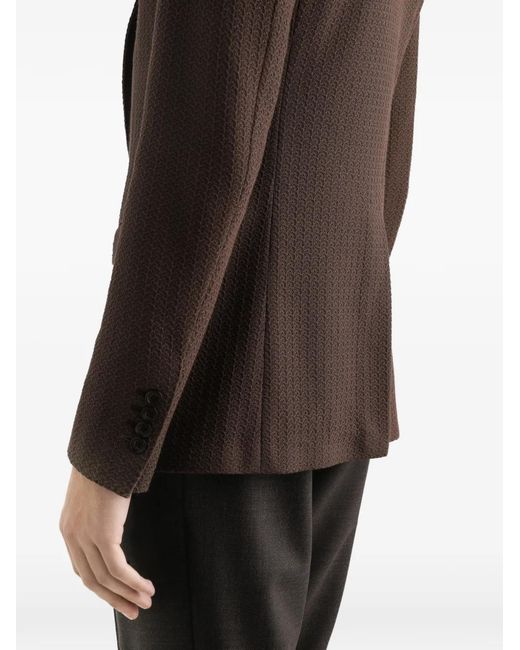 Dolce & Gabbana Brown Single-Breasted Blazer for men
