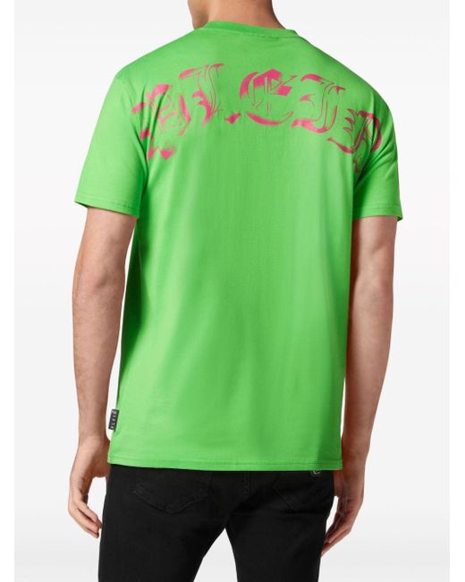 Philipp Plein Gothic Plein T-Shirt in Green für Herren