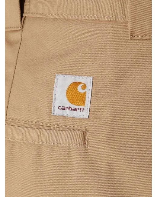 メンズ Carhartt ロゴパッチ パンツ Natural
