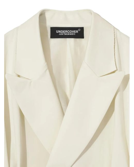 Undercover White Double-Breasted Blazer