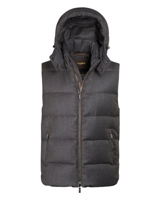 Moorer Black Fire-Ff Hooded Zip Jacket for men