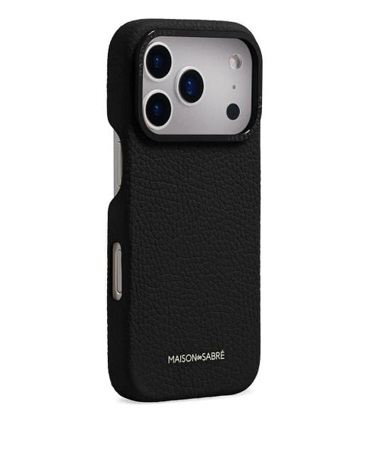 Maison De Sabre Black Leather Iphone 17 Pro Case