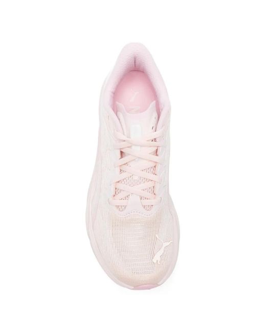 PUMA Pink Deviate Nitro 4 Mesh-Panelled Performance Sneakers