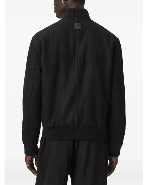 AllSaints Black Zip-Up Bomber Jacket for men