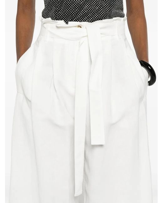 Pinko White Belt Trousers