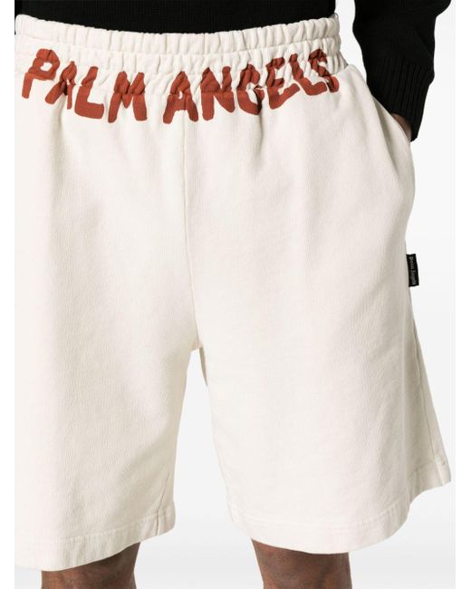 Palm Angels Joggingshorts mit Logo-Print in White für Herren