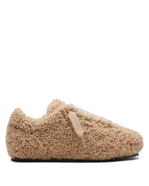 Axel Arigato Brown Tact Shearling-Effect Sneakers for men