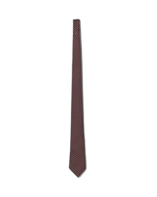 Zegna White Sail-Print Silk Tie for men