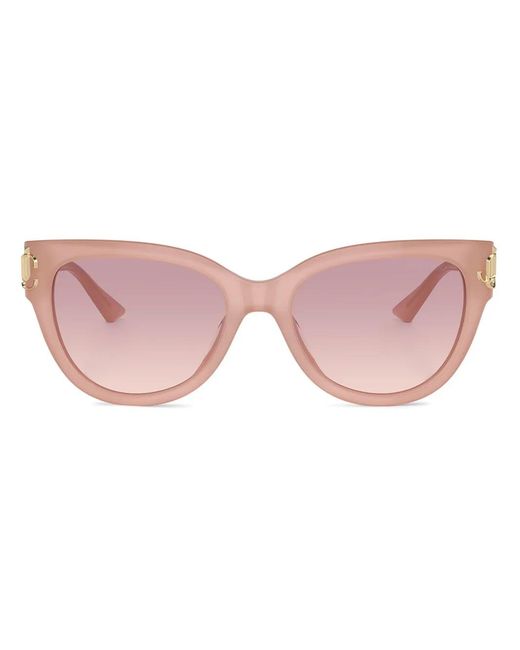 Jimmy Choo Pink Logo-Plaque Sunglasses