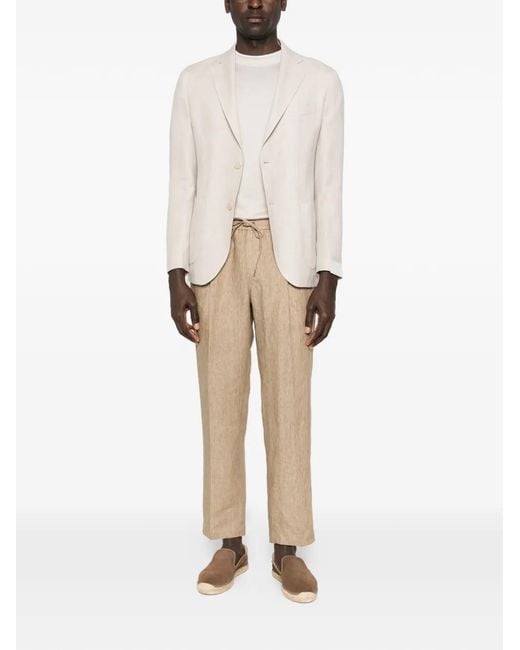 Eleventy White Single-Breasted Blazer for men