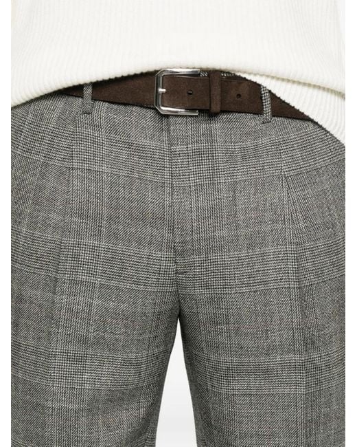 Biagio Santaniello Karierte Hose in Gray für Herren