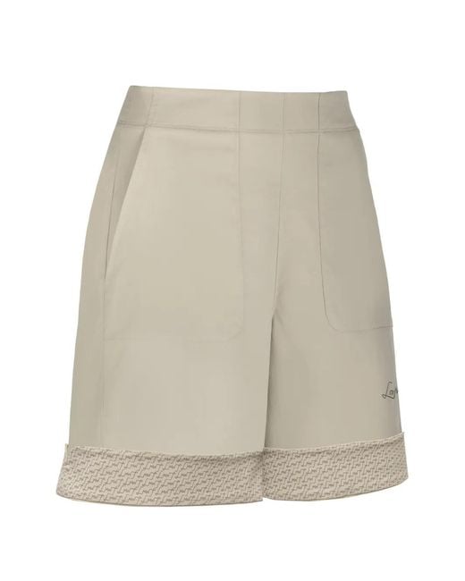 Lamunt White Logo-Detail Shorts