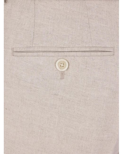 Lardini Gray Belt Trousers for men