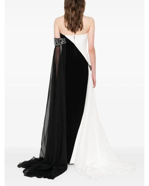 Jean Louis Sabaji Black Embellished Maxi Dress
