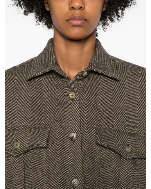 Ermanno Scervino Gray Wool Silk Cashmere Shirt
