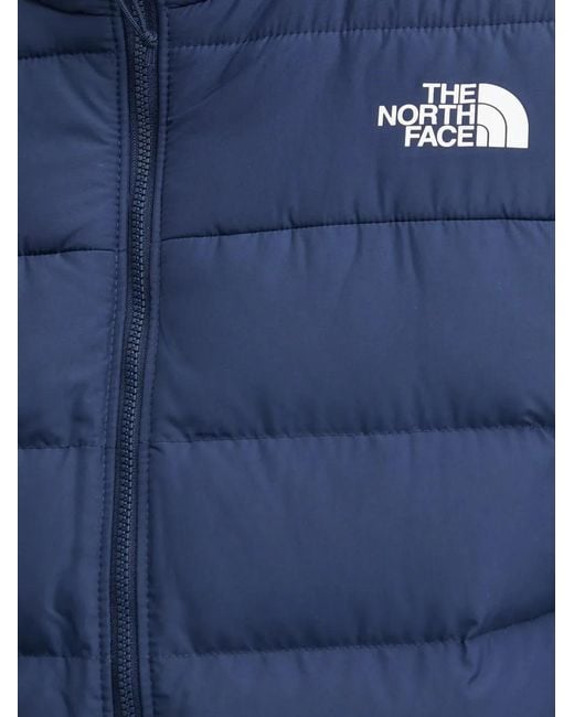 The North Face Blue Padded Zipped Gilet for men
